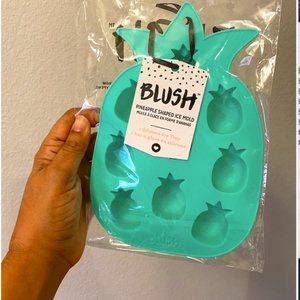 Blush Ice tray making pineapple cubes